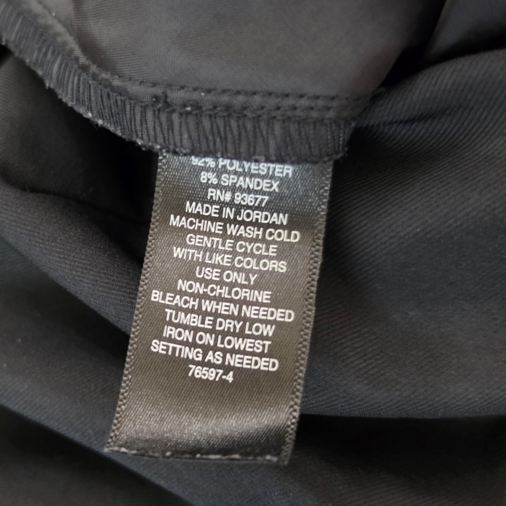 Worthington Black Straight Leg Ankle Dress Pants Womens Size 16 76597-4 - Picture 3 of 7